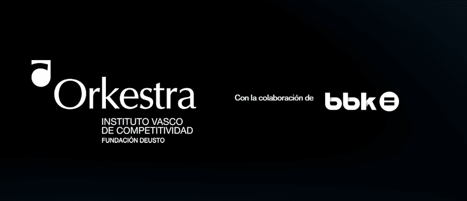 Logos of Orkestra, Fundación BBK and the Hidden Champions Observatory.